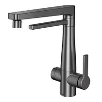 Monocomando De Cozinha Purificador Nova Grafite Escovado Docol Vitalis
