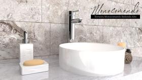 Monocomando de metal redondo alto. - HDF