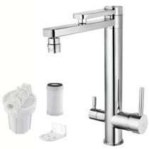 Monocomando Ibiza Cromado com Saída para Filtro + Kit Filtro Clor 5" Hidrofiltros Monocomando Ibiza Cromado com Saída para Filtro + Kit Filtro Clor 5" Hidrofiltros