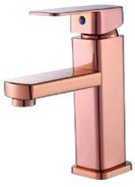 Monocomando lavatório de mesa quadra bica baixa rose