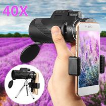 Monocular 40x60 HD com Lente Óptica BAK4 - À Prova d'Água e Visão Noturna