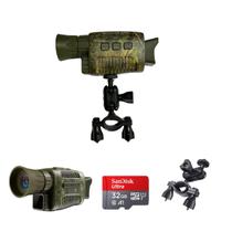 Monóculo Nv1000 Ideal Para Caça Pesca 4k 32gb Com Suporte