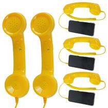 Monofone Pop Phone Kit 5 Und Microfone Audio Atende Celular Telefone Chamadas Ligaçoes Pc Vintage Estilo Retro Portatil