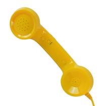 Monofone Pop Phone P2 Amarelo Fone Vintage Retro Celular Tablet Pc Smarthphone Computador