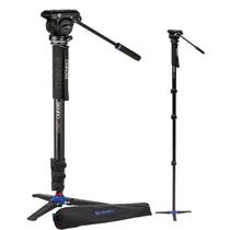 Monopé Benro A48fds4pro Com Cabeça Hiráulica + Pé De Galinha