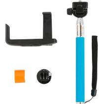 Monopod Driftin bastão com adaptador para Câmera Esportiva e suporte smartphone Azul