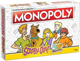 Monopólio Scooby-Doo! de Jogos de Tabuleiro Jogo de monopólio colecionável Oficialmente licenciado Scooby-Doo! de jogos Com arte de personagem e episódios - USAOPOLY