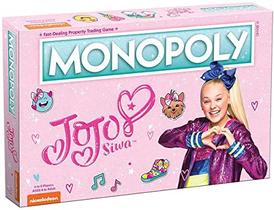 Monopoly JoJo Siwa Edição Com JoJo's Signature Bows & More Oficialmente licenciado e colecionável JoJo Siwa Game Grande jogo de família para todas as idades - USAOPOLY
