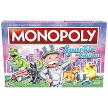 Monopoly Sparkle Edition Board Game, Family Games, com Tokens Brilhantes, Dados Perolados, Look Brilhante, (Exclusivo da Amazon)