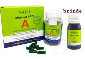 Monovit Pro A Cápsulas e ampola de vitaminas para crescimento capilar - Âmbar Profissional