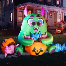 Monster Candy inflável de Halloween de 1,5 m com luzes LED Joiedo