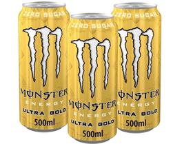 Monster Energy Ultra Gold Pineapple Zero Importado - 3 unid