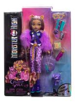 Monster High Boneca Clawdeen Novo Visual com Pet Mattel Hrp65