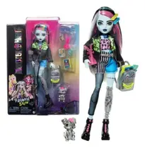 Monster High Core Boneca Frankie Stein 25 Cm Novo Visual Com Monster Pet e Acessorios - Mattel