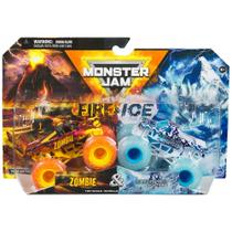 Monster Jam Fire & Ice 2024 - Pacote com 2 Monster Trucks 1:64