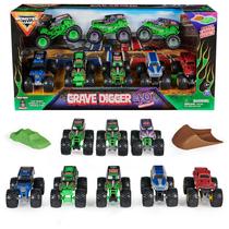Monster Jam Grave Digger - 40º Aniversário - Pacote com 8 Carrinhos 1:64