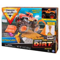 Monster jam - pista monster dirt deluxe set - inclui carrinho el toro loco
