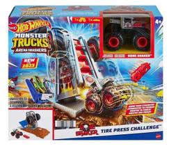 Monster Trucks Arena Smashers Hot Wheels Tire Press Challenge Mattel