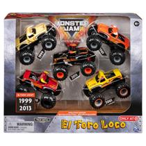 Monster Trucks fundidos Monster Jam El Toro Loco 5 unidades para crianças a partir de 3 anos