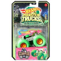 Monster Trucks Glow in the Dark - Brilha no Escuro 1/64 - Hot Wheels - Mattel