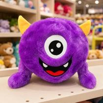 Monstro De Pelúcia Olho Bordado 25cms Cor:Roxo
