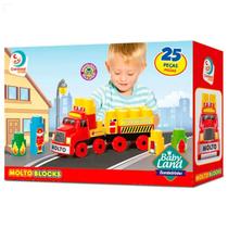Monta Blocks Molto Bombeirinho Baby Land 25 Peças Ref. 8009 Monta Blocks Molto Bombeirinho Baby Land 25 Peças Ref. 8009
