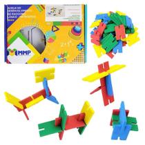 Monta Monta Geocriativo Construtor Criativo C/ 80 Peças EVA Monta Monta Geocriativo Construtor Criativo C/ 80 Peças EVA