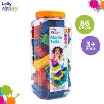 Monta tudo lolly nenny 86 pcs +3 anos lúdico desenvolvimento da criança