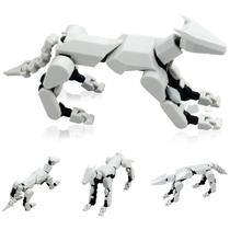 (Montagem concluída) Conjunto de bonecos de ação T13 Robot Dog White