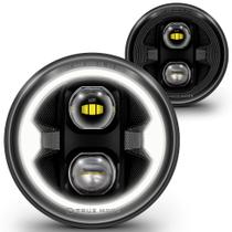 Montagem de luzes para veículos ONLINE LED STORE Farol LED Halo de 7"