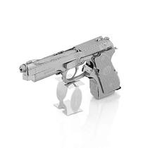 Montagem de modelo de pistola de quebra-cabeça de metal 3D em aço inoxidável