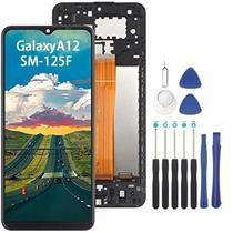 Montagem de tela LCD com moldura para Samsung Galaxy A12 A125F