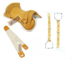 Montaria Jogo 5x pçs Sela Freio De Ouro Laço Comprido