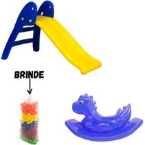 Monte agora Brinquedo Escorregador Baby Kids 2 Degraus Infantil - Escorregador VARIAS CORES + ESCOLHER Cortesia - voce escolhe a combinação - COMBO