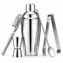 Monte Drinks Como Um Bartender Com Kit Coqueteleira Inox 550ml Completo Com 5 Peças Monte Drinks Como Um Bartender Com Kit Coqueteleira Inox 550ml Completo Com 5 Peças