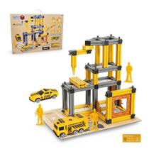 Monte e Brinque 3D Estacao Construcao 94 Pecas DM Toys Brinquedo Infantil Recreativo