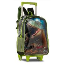 Monte seu Kit escolar Mochila de Rodinhas, lancheira ou estojo Dinossauro T-Rex original creche escolinha menino passeio