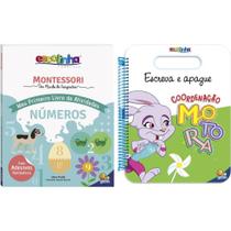 Montessori - 2 vol: Meu Primeiro Livro de Atividades Números e Escreva e Apague Coordenação Motora - Todolivro