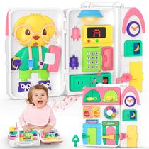 Montessori Busy Board BQU para menina de 1 ano ou mais com som