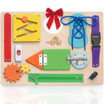 Montessori Busy Board DemoCa para crianças pequenas com 10 atividades Montessori Busy Board DemoCa para crianças pequenas com 10 atividades