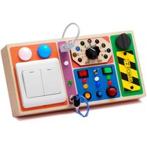 Montessori Busy Board DRAMATION com 19 luzes LED para criança