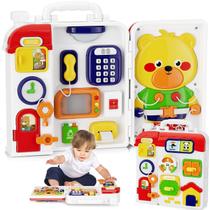Montessori Busy Board MFEESYOB com música de 1 a 3 anos educacionais