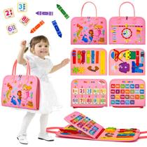 Montessori Busy Board Silouka Pré School Learning de 1 a 4 anos