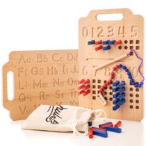 Montessori Counting Peg Board Hulats Alphabet & Number 3+ Years Montessori Counting Peg Board Hulats Alphabet & Number 3+ Years