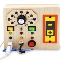 Montessori Musical Busy Board Svitbag Wooden para 3-5 anos