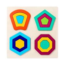Montessori Quebra-cabeças De Madeira Em Forma De Pino, Brinquedo Educacional Para Crianças De 24