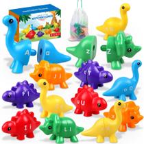 Montessori Toys Anzimo Dinosaur para crianças de 1 a 4 anos com bolsa