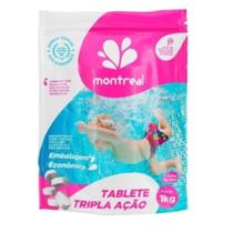 Montreal Kit 5 Pastilhas Tablete Cloro Tripla Ação Limpeza De Piscina