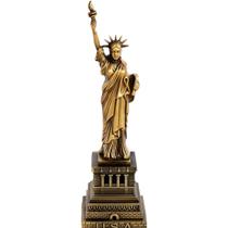 Monumento Estátua Da Liberdade Metal 25cm Decoração Retrô