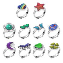 Mood Rings Prasacco para crianças com mudança de cor ajustável